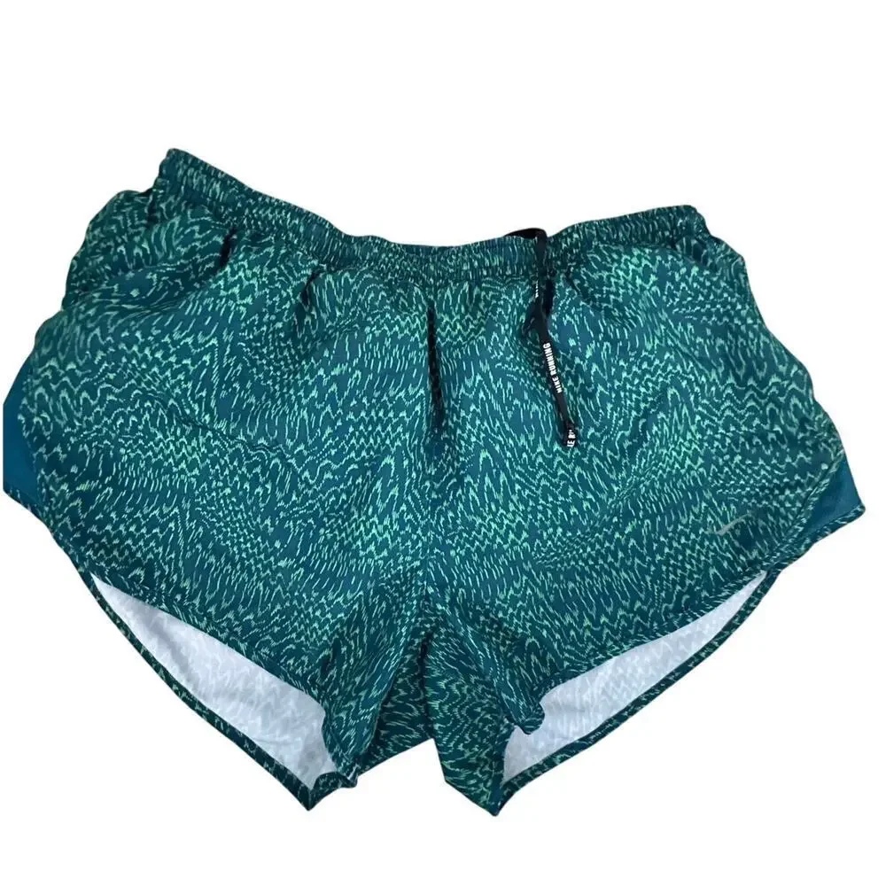 Nike Women's Green Dri-FIT Drawstring Elastic Waist Activewear Shorts Size Large